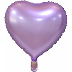 Fóliový balón fialové srdce matné, 46cm