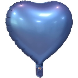 Fóliový balón modré srdce matné, 46cm