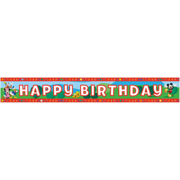 Fóliový nápis Happy Birthday Mickey Mouse, 465cm