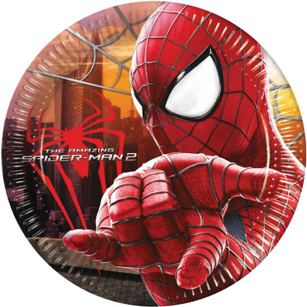 Papierové taniere Spiderman 2, 8ks, 23cm