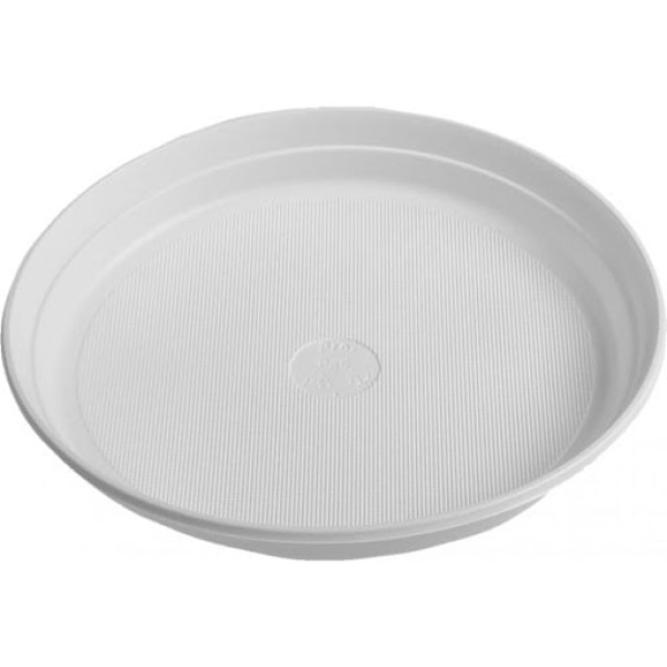 Plastové taniere biele, 22cm, 10ks