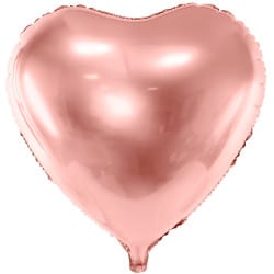 Fóliový balón ružovo zlaté srdce, 45cm