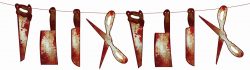 Girlanda Halloween krvavé náradie, 200cm