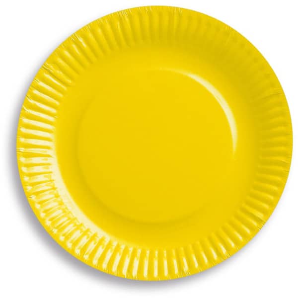 Papierové taniere žlté, 18cm, 6ks