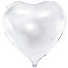 Fóliový balón biele srdce, 45cm