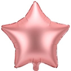 Fóliový balón ružovo zlatá hviezda, 48cm