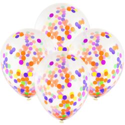 Balónový set s konfetami, 30cm, 4ks