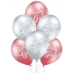 Balónový set s nápisom Baby Girl, 30cm, 6ks