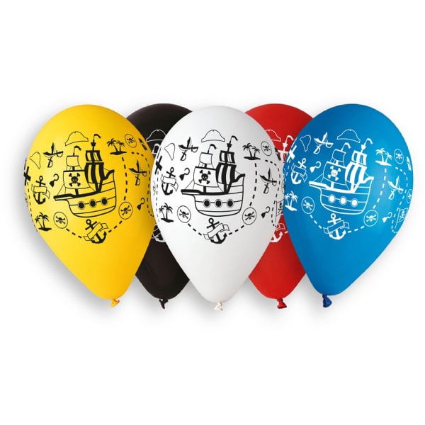 Balóny pirátska loď, 33cm, 5ks